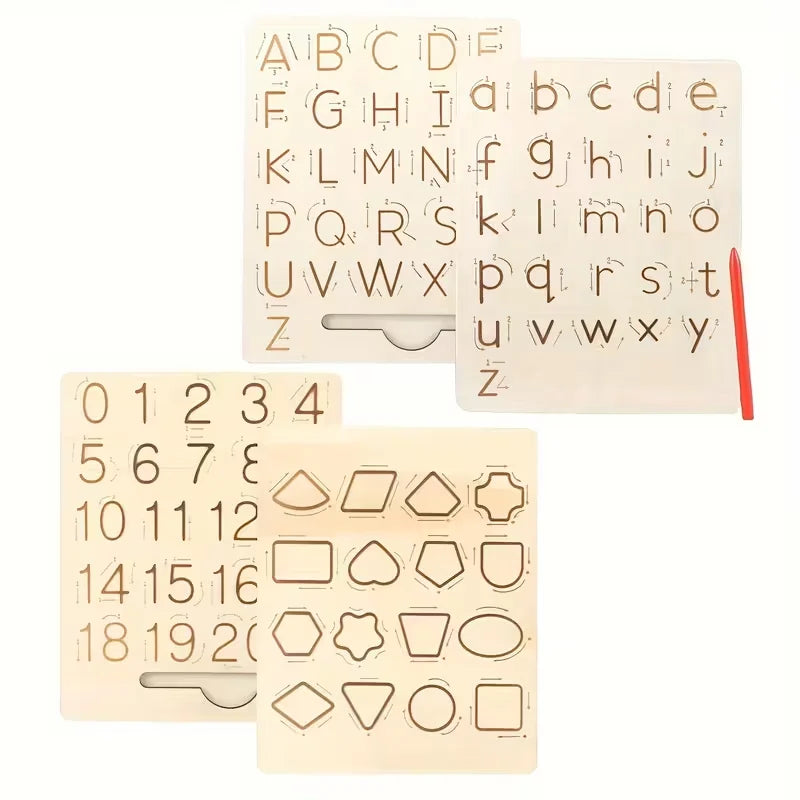 Wooden Alphabet Double Sided  Tracing Board